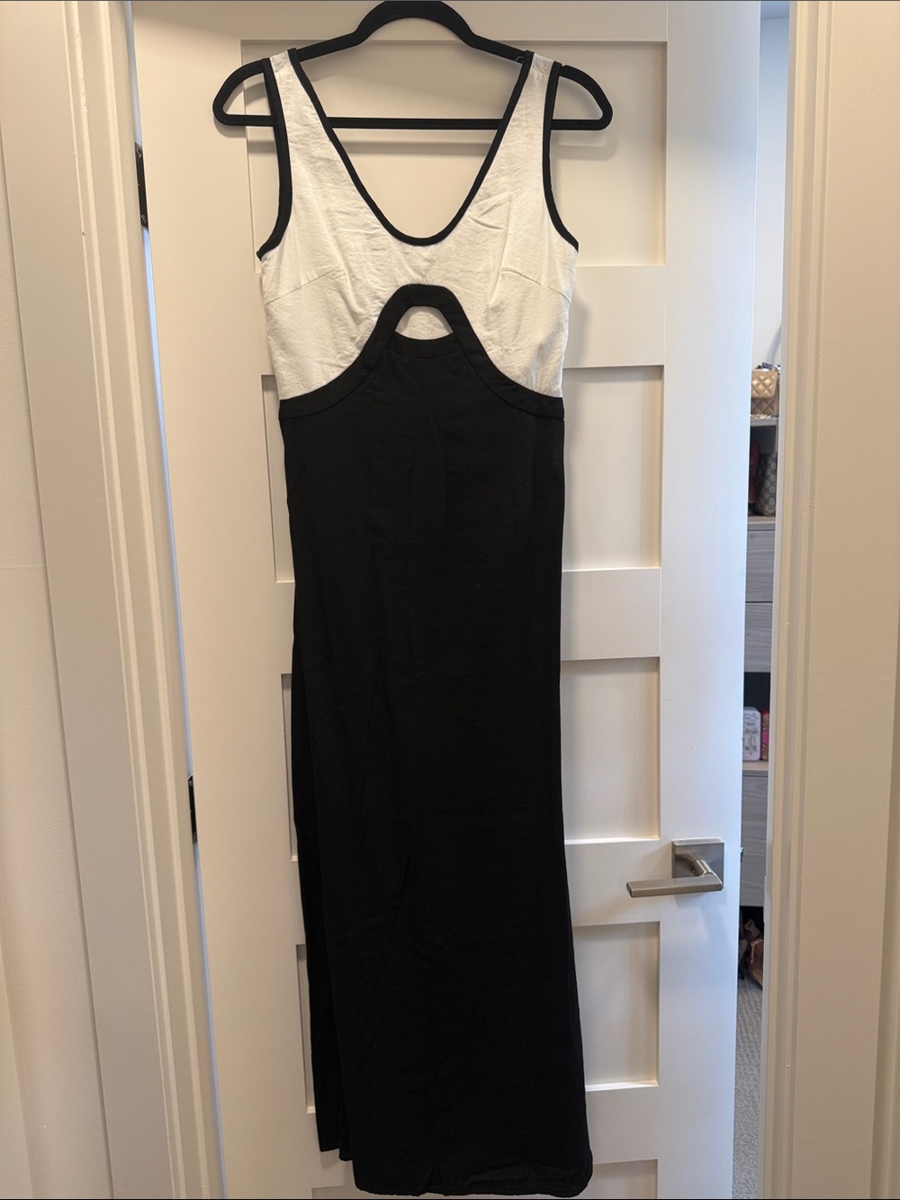 NWT Black and White Cutout Maxi Dress